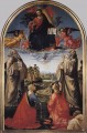 Cristo en el cielo con cuatro santos y un donante religioso Domenico Ghirlandaio